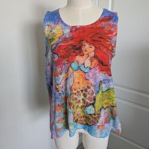 Vibrant Mermaid Graphic Tank Top